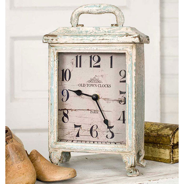 Weathered White Carriage Clock