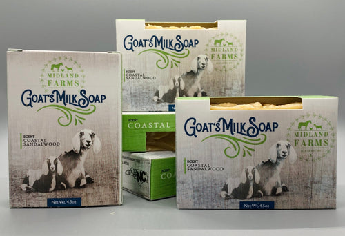 Handcrafted Coastal Sandalwood Raw Goat's Milk Soap