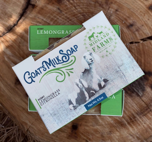 Handcrafted Lemongrass Citronella Raw Goat's Milk Soap