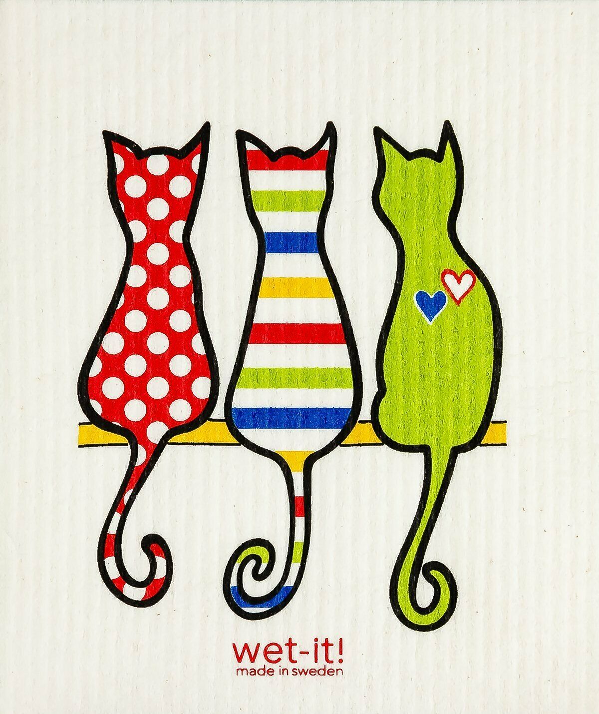 Wet It Swedish Dish Cloth Cat Lover