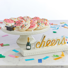 Load image into Gallery viewer, Nora Fleming Cake Platter with Champagne Bottle Celebration Mini
