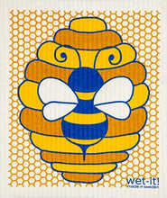 Load image into Gallery viewer, Wet It Swedish Dish Cloth Honey Bee
