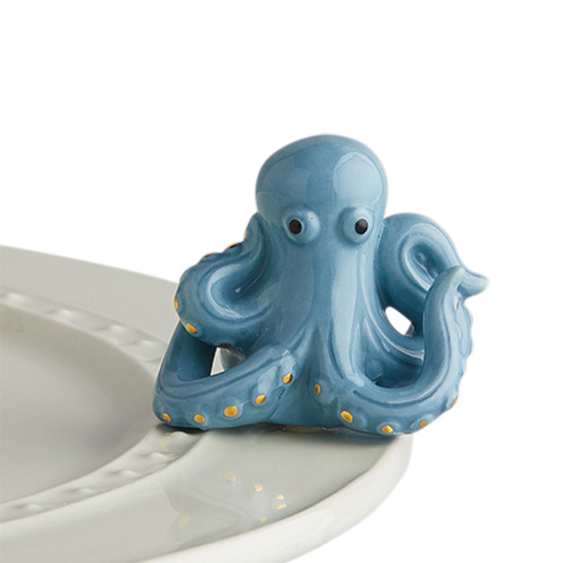 Nora Fleming Blue Octopus Mini 